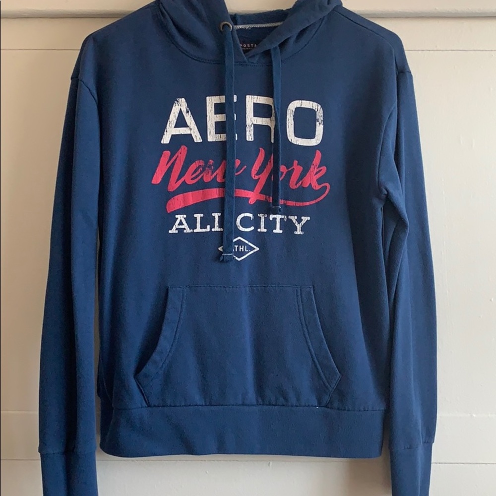 blue hoodie